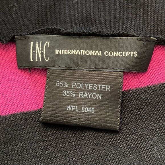 RUGBY Knit Scarf Black and Burgundy Striped Preppy Academia 80 x 14 inches - Picture 14 of 16